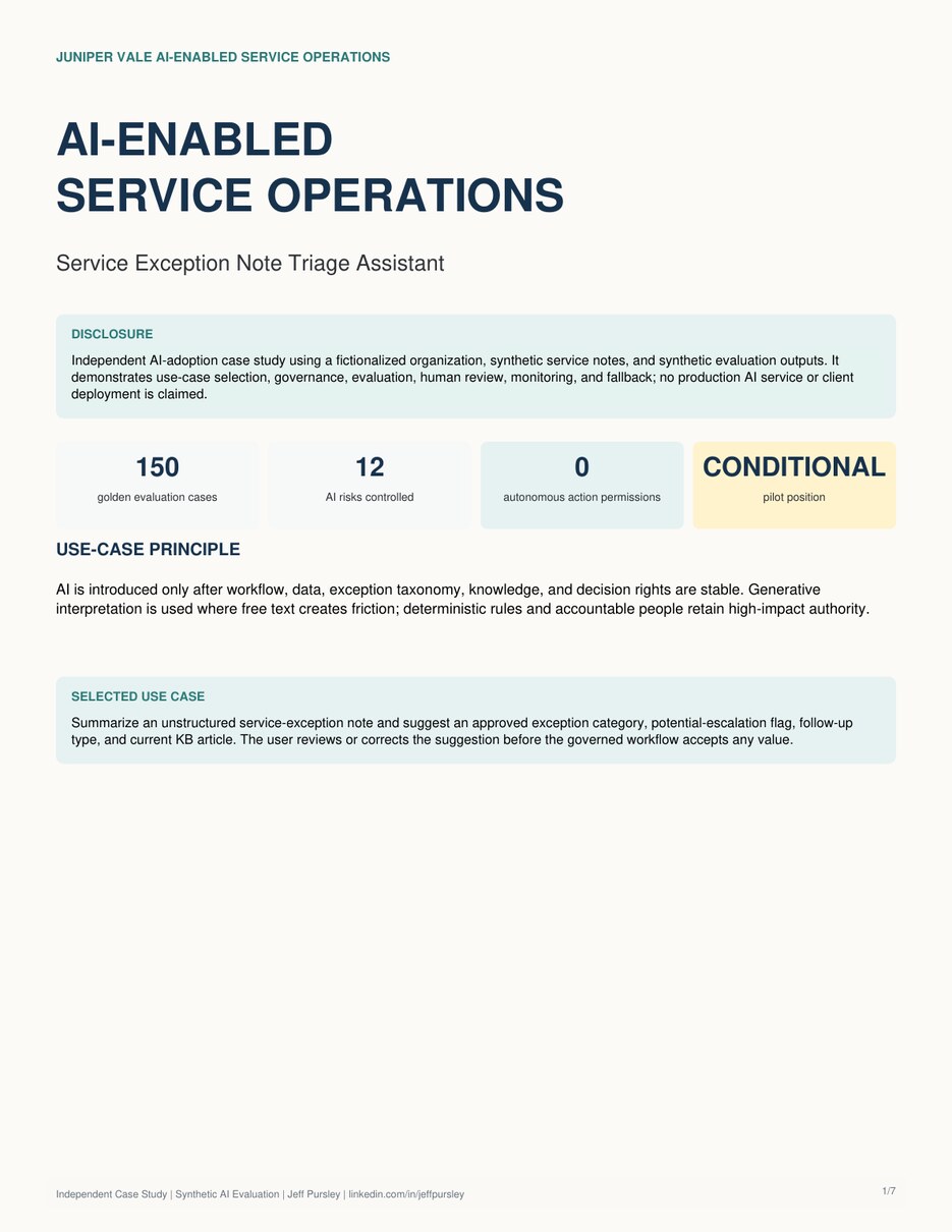AI-Enabled Service Operations case study